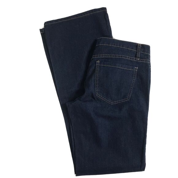 Forever 21 Womens Denim Jeans Size 30 Bootcut Stretch Blue Dark Wash Low Rise - Picture 3 of 8